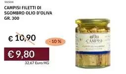 Prezzemolo e Vitale Campisi filetti di sgombro olio d'oliva offerta