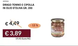 Prezzemolo e Vitale Drago tonno e cipolla in olio d'oliva offerta