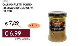 Prezzemolo e Vitale Callipo filetti tonno riserva oro olio oliva offerta