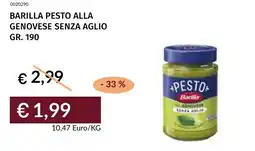 Prezzemolo e Vitale Barilla pesto alla genovese senza aglio offerta