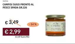 Prezzemolo e Vitale Campisi sugo pronto al pesce spada offerta