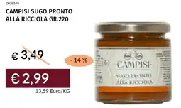 Prezzemolo e Vitale Campisi sugo pronto alla ricciola offerta
