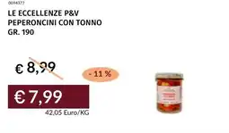 Prezzemolo e Vitale Le eccellenze p&v peperoncini con tonno offerta