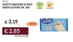 Prezzemolo e Vitale Scotti crackers di riso senza glutine offerta