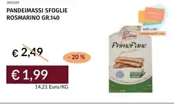 Prezzemolo e Vitale Pandeimassi sfoglie rosmarino offerta
