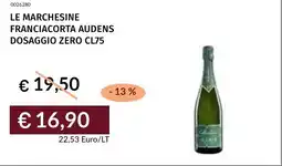 Prezzemolo e Vitale Le marchesine franciacorta audens dosaggio zero offerta
