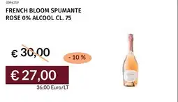 Prezzemolo e Vitale French bloom spumante rose 0% alcool offerta