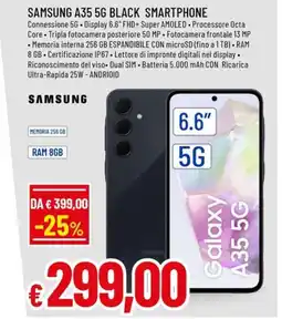 A&O SAMSUNG A35 5G Black smartphone offerta