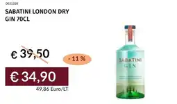 Prezzemolo e Vitale Sabatini london dry gin offerta