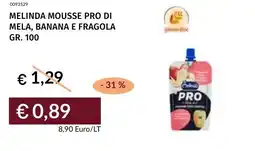 Prezzemolo e Vitale Melinda mousse pro di mela, banana e fragola offerta