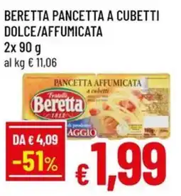 A&O Beretta pancetta a cubetti dolce/affumicata offerta