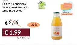 Prezzemolo e Vitale Le eccellenze p&v bevanda arancia e zenzero offerta