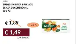 Prezzemolo e Vitale Zuegg skipper brik ace senza zucchero offerta