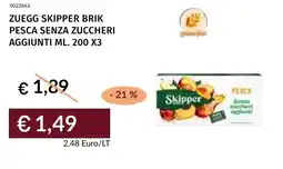 Prezzemolo e Vitale Zuegg skipper brik pesca senza zuccheri aggiunti offerta