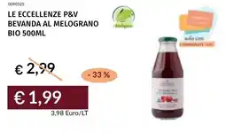 Prezzemolo e Vitale Le eccellenze p&v bevanda al melograno bio offerta