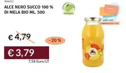 Prezzemolo e Vitale Alce nero succo 100 % di mela bio offerta
