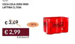 Prezzemolo e Vitale Coca cola zero mini lattina offerta