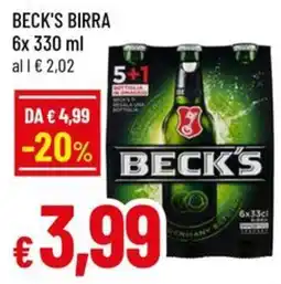 A&O BECK'S birra offerta