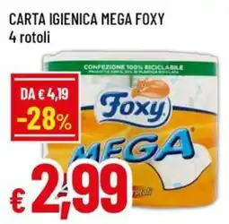 A&O Carta igienica mega FOXY 4 rotoli offerta