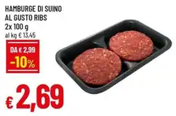 A&O Hamburge di suino al gusto ribs offerta