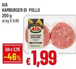 A&O AIA Hamburger di pollo offerta