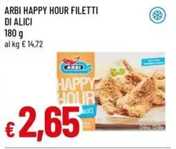 A&O Arbi happy hour filetti di alici offerta