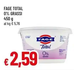 A&O Fage total 0% grassi offerta