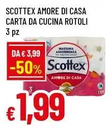 Famila Superstore Scottex amore di casa carta da cucina rotoli 3 pz offerta