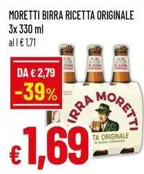 Famila Superstore Moretti birra ricetta originale offerta