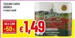 Famila Superstore Tuscany carta igienica 4 maxi rotoli offerta