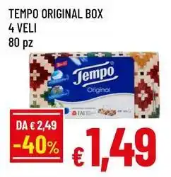 Famila Superstore Tempo original box 4 veli 80 pz offerta