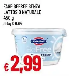 Famila Superstore Fage befree senza lattosio naturale offerta