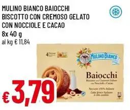Famila Superstore Mulino bianco baiocchi biscotto con cremoso gelato con nocciole e cacao offerta