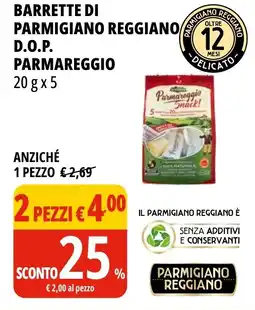 Tigros Barrette di il parmigiano reggiano d.o.p. parmareggio GRANTERRE offerta