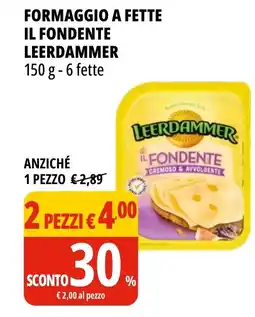 Tigros Formaggio a fette il fondente LEERDAMMER offerta
