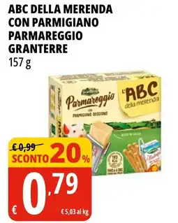 Tigros Abc della merenda con parmigiano parmareggio GRANTERRE offerta