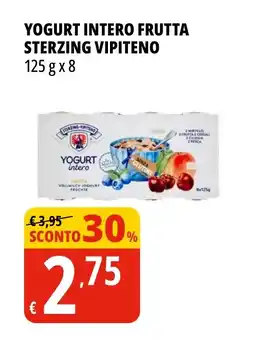 Tigros Yogurt intero frutta STERZING VIPITENO offerta