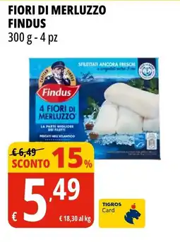 Tigros Fiori di merluzzo FINDUS offerta