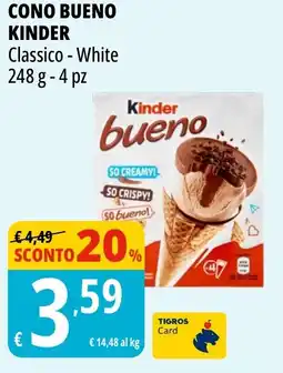 Tigros Cono bueno KINDER offerta