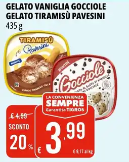 Tigros Gelato vaniglia gocciole gelato tiramisù PAVESINI offerta