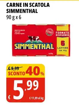 Tigros Carne in scatola SIMMENTHAL offerta