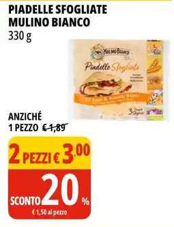 Tigros Piadelle sfogliate MULINO BIANCO offerta