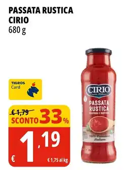 Tigros Passata rustica CIRIO offerta
