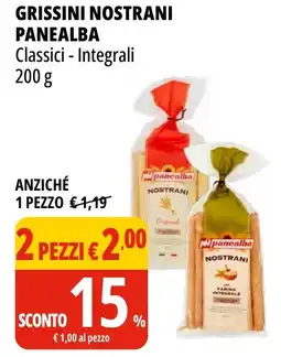 Tigros Grissini nostrani PANEALBA offerta