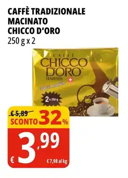 Tigros Caffè tradizionale macinato CHICCO D'ORO offerta