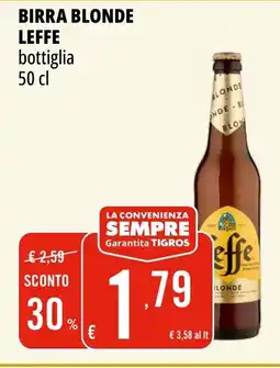 Tigros Birra blonde LEFFE offerta