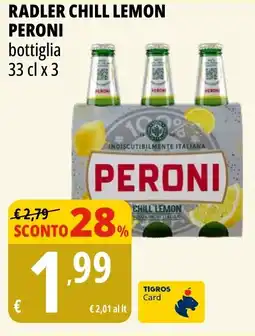 Tigros Radler chill lemon PERONI offerta