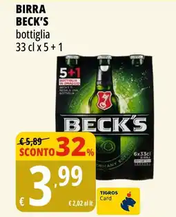 Tigros Birra BECK'S offerta