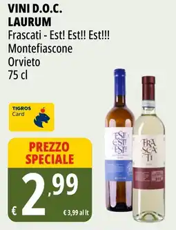 Tigros Vini d.o.c. LAURUM offerta