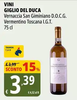 Tigros Vini GIGLIO DEL DUCA offerta
